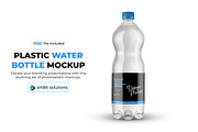 Plastic Water Bottle Mockup, a Packaging Mockup by artBit Design Studio (Thumbnail 1 of 2)