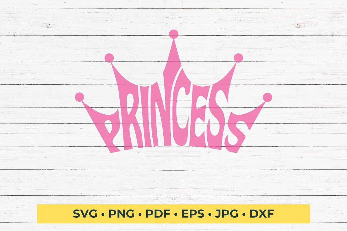 Princess Word art Crown Shaped, an Object Graphic by DigitalDesignsLaura (Photo 4 of 5)
