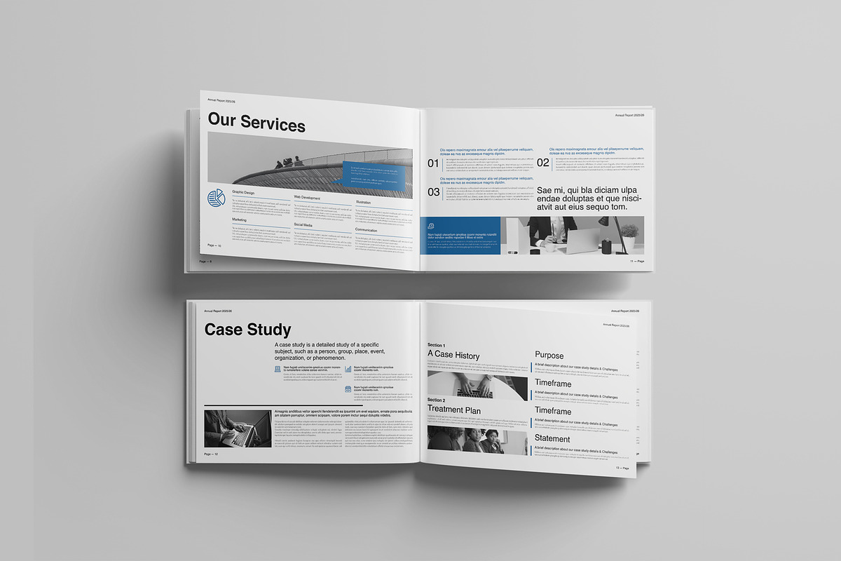 Annual Report Template Landscape, a Brochure Template by DesignCrest (Photo 10 of 13)