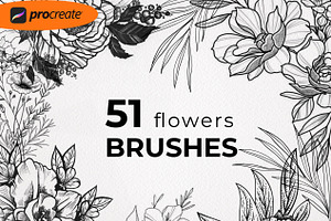 Flowers Stamps Brushes Procreate