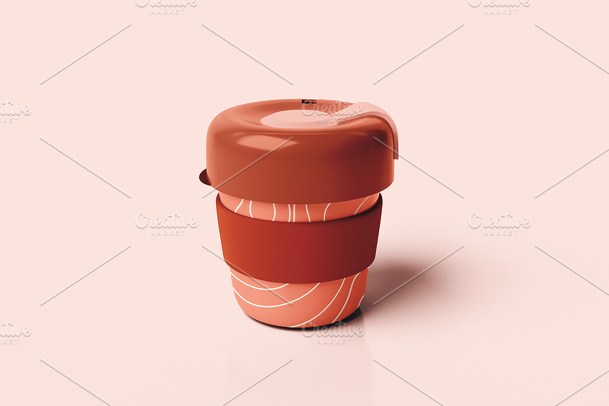 Reusable Coffee Cup Mockup Set, a Cups & Container Mockup by Mirachma Project (Photo 5 of 8)