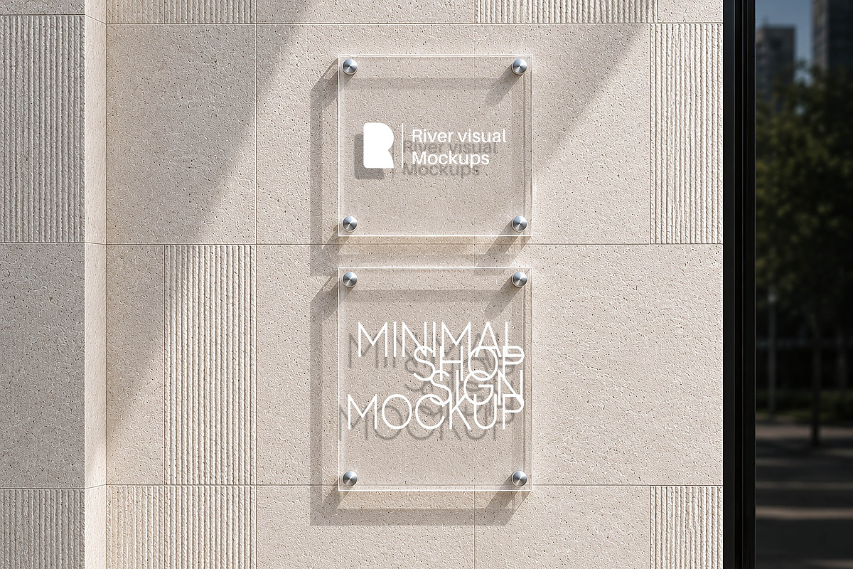 Minimal Shop Sign Mockup, an Advertising Mockup by River Visual (Photo 1 of 2)