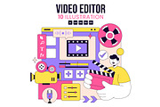 10 Video Editor Program Illustration, a Technology Illustration by denayunebgt (Thumbnail 1 of 4)