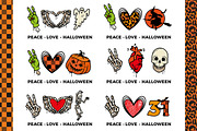 Peace • Love • Halloween Collection, an Illustration by Moloko88 (Thumbnail 3 of 5)