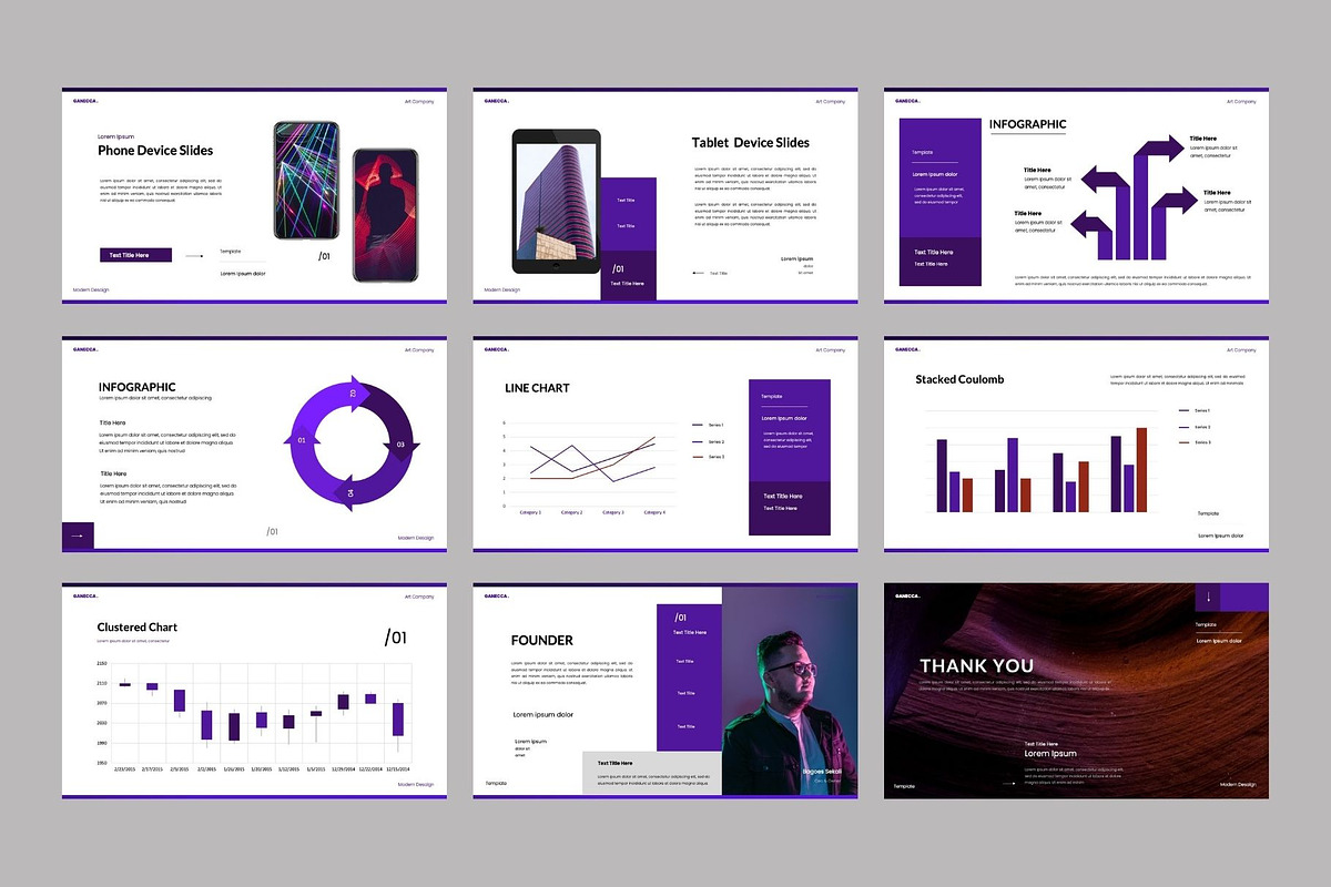 Ganecca Business Google Slide, a Presentation Template by Rizki Herdian (Photo 5 of 5)