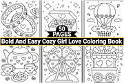 Bold Easy Cozy Girl Love Coloring, a Decorative Illustration by Coco Bloom (Thumbnail 3 of 4)