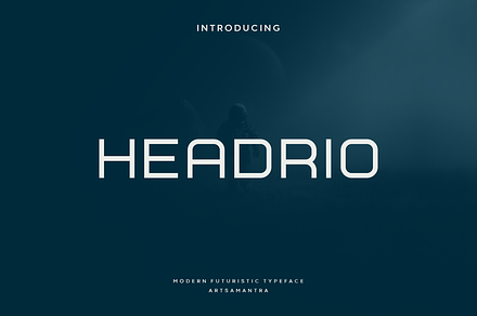 Headrio - Futuristic Typeface, a Serif Font by garismantra
