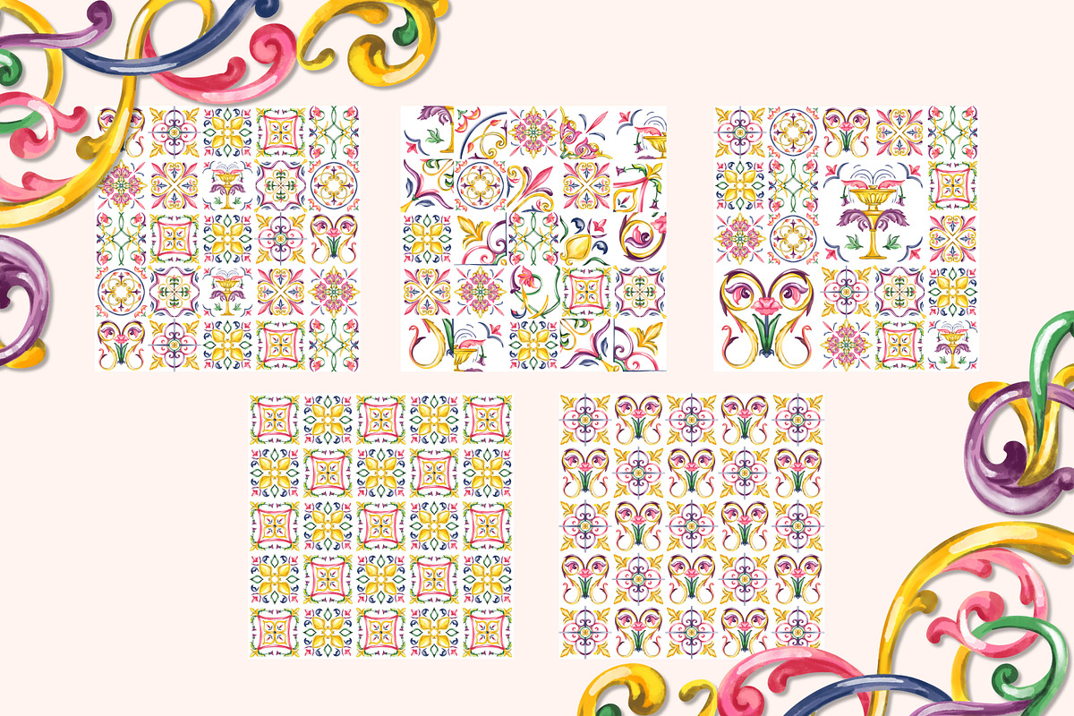 Majolica Tile Pattern, a Pattern Graphic by Rachel Art Studio (Photo 7 of 10)