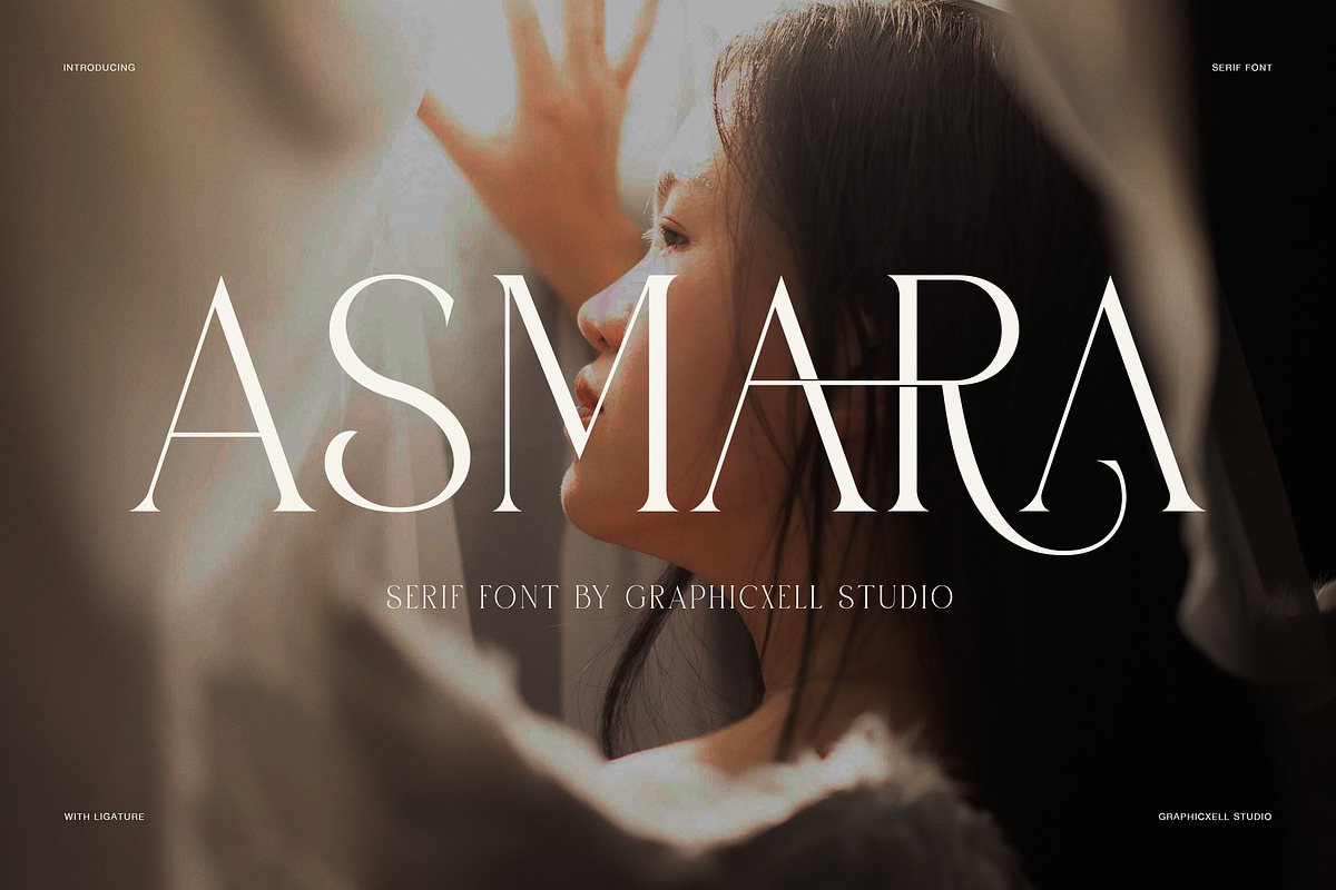 Asmara Elegant Serif Font, a Serif Font by Graphicxell (Photo 1 of 8)