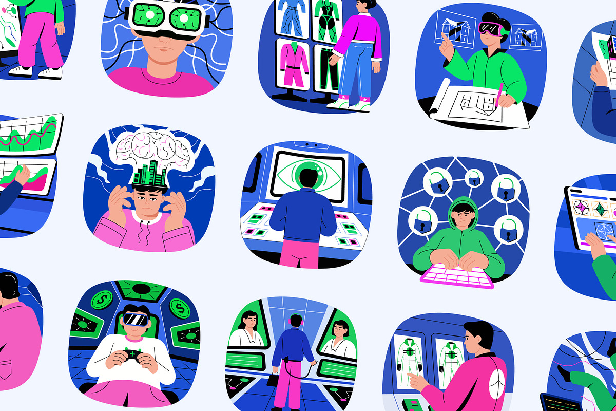 Metaverse Technology Illustration, a Technology Illustration by Creative Stall (Photo 6 of 9)