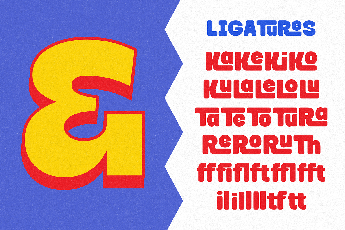 Kindly Bolde - Bold Retro Font, a Sans Serif Font by Haps Space (Photo 5 of 17)