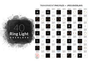 40 Ring Light Maternity Overlays PNG