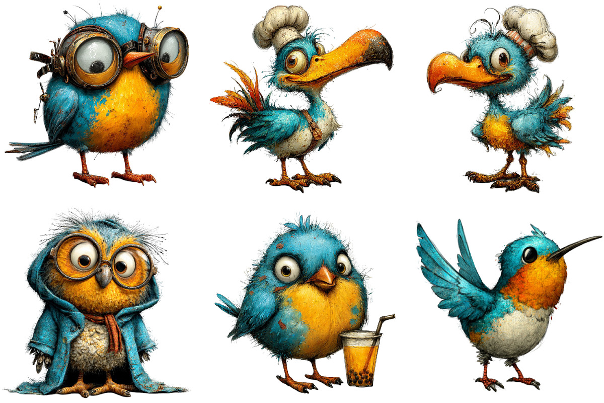 Funny Bird Clipart Bundle, a Graphic by CitraGraphics (Photo 4 of 5)