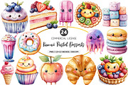 Kawaii Pastel Desserts Clipart, an Illustration by SinaCreation (Thumbnail 1 of 5)