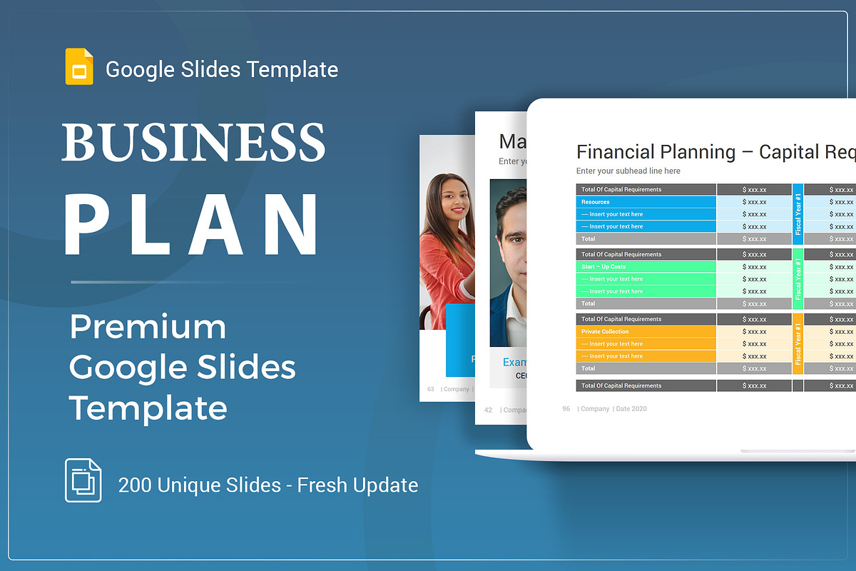 Business Plan Google Slides Template, a Presentation Template by SlideOne (Photo 1 of 26)