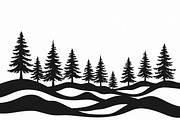 Pine Forest Silhouette Bundle, a Graphic by hafijul (Thumbnail 4 of 16)