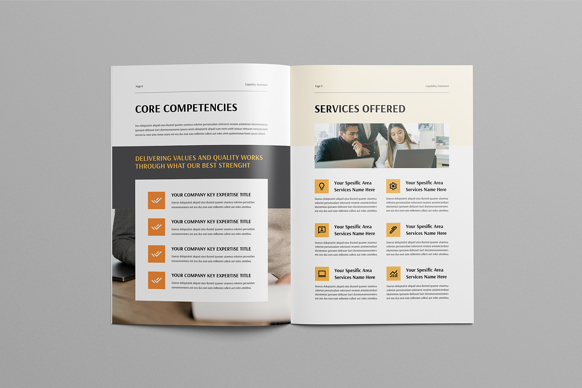 Capability Statement Brochure, a Brochure Template by Leaflove