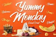 Yummy Monday - Casual Handwritten, a Sans Serif Font by Kotak Kuning Studio (Thumbnail 1 of 6)