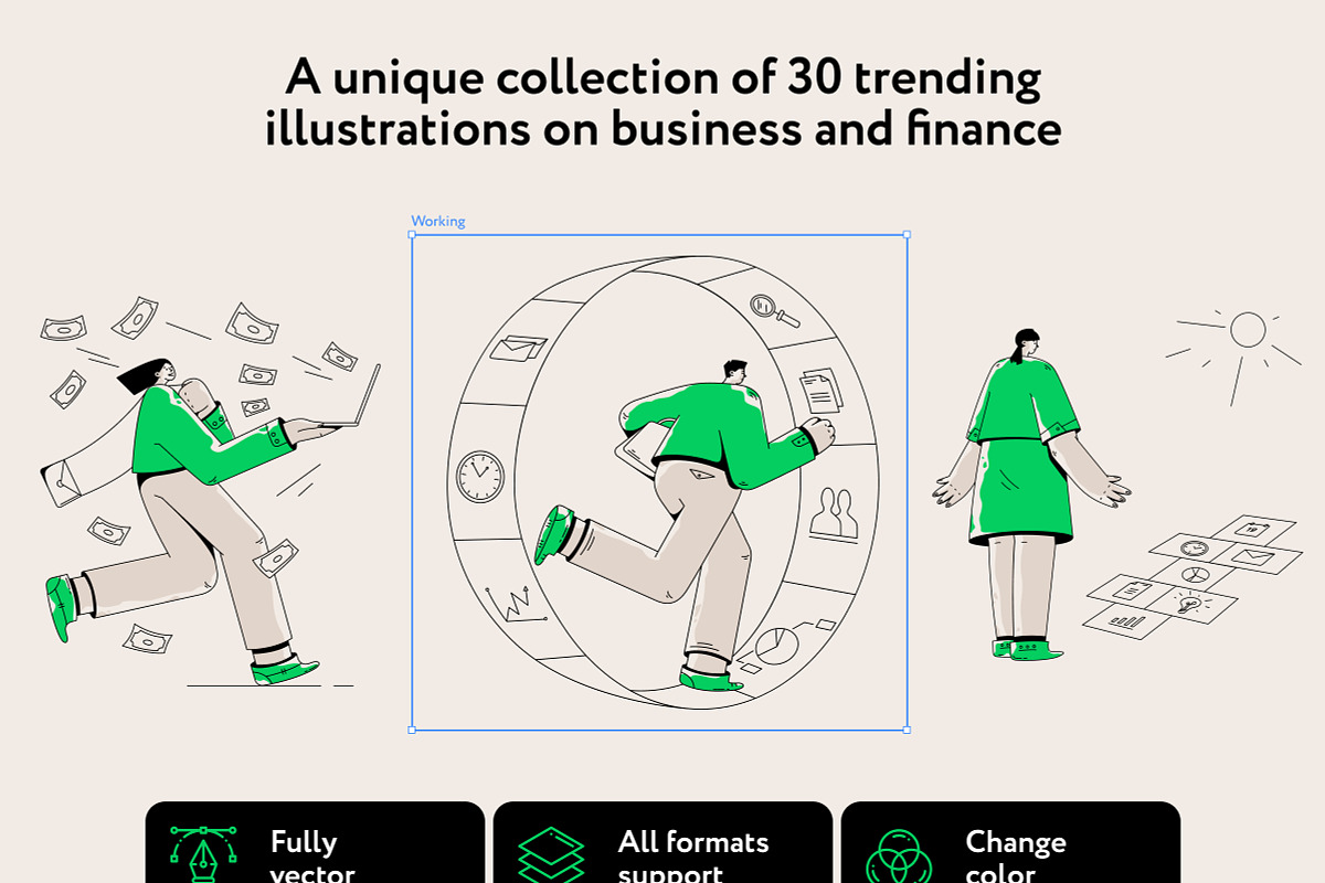 Darfy Business Illustrations, a Finance Illustration by Welovegraphics (Photo 2 of 8)