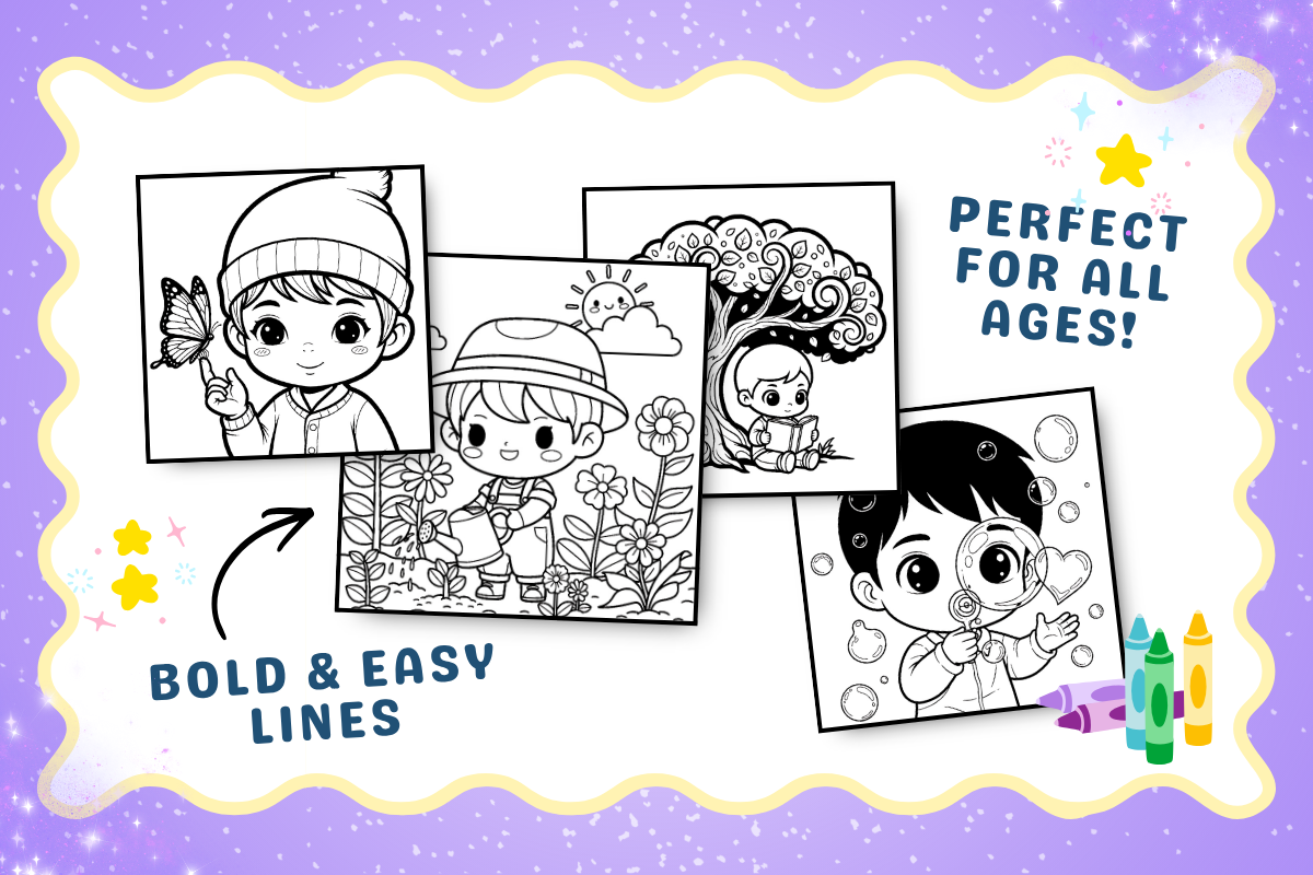 Chibi Printable Coloring Pages, a Person Illustration by ikarifq shop (Photo 3 of 7)