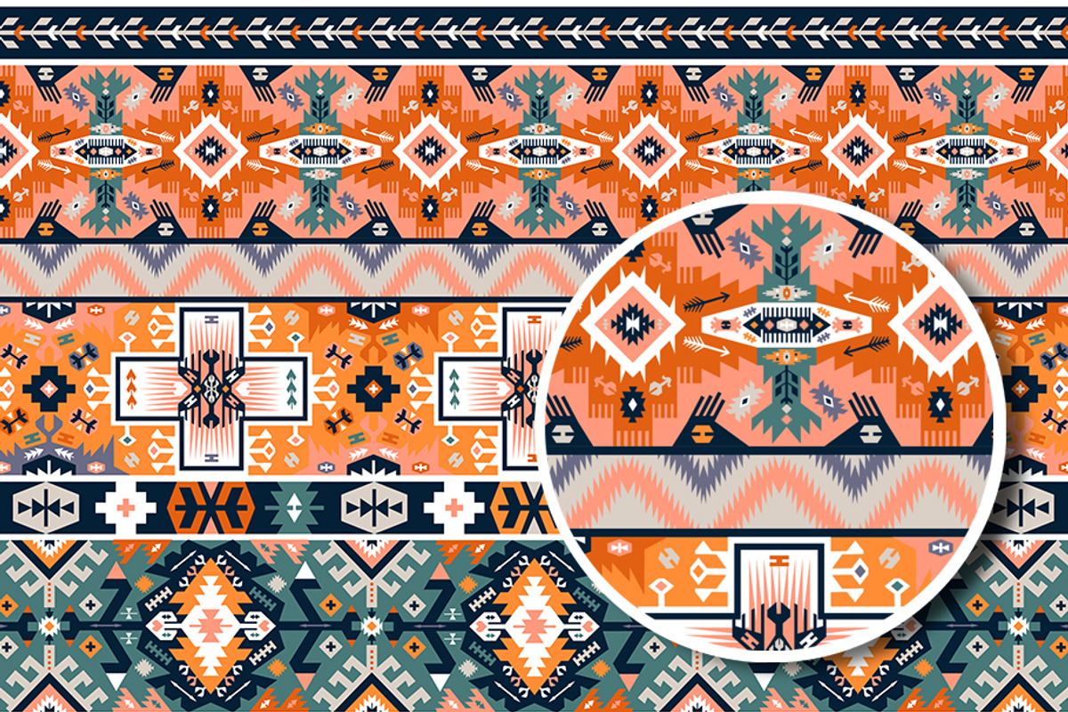 Decorative Tribal Aztec Patterns, a Pattern Graphic by tomuato (Photo 2 of 4)
