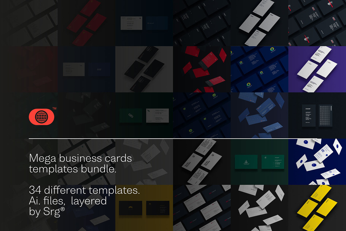 Business cards templates bundle!, a Business Card Template by Srg® (Photo 1 of 34)