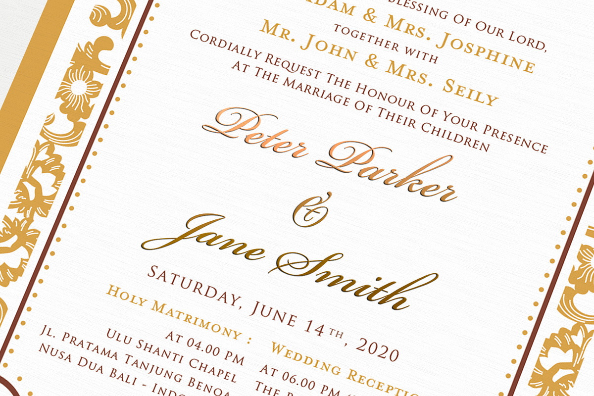 GOLDEN WEDDING INVITATION SUITES, an Invitation Template by Totem Invitation House (Photo 5 of 5)