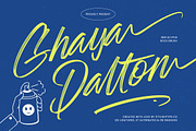 Ghaya Dalton Bold Brush Font, a Script Font by stylishtype.co (Thumbnail 1 of 20)