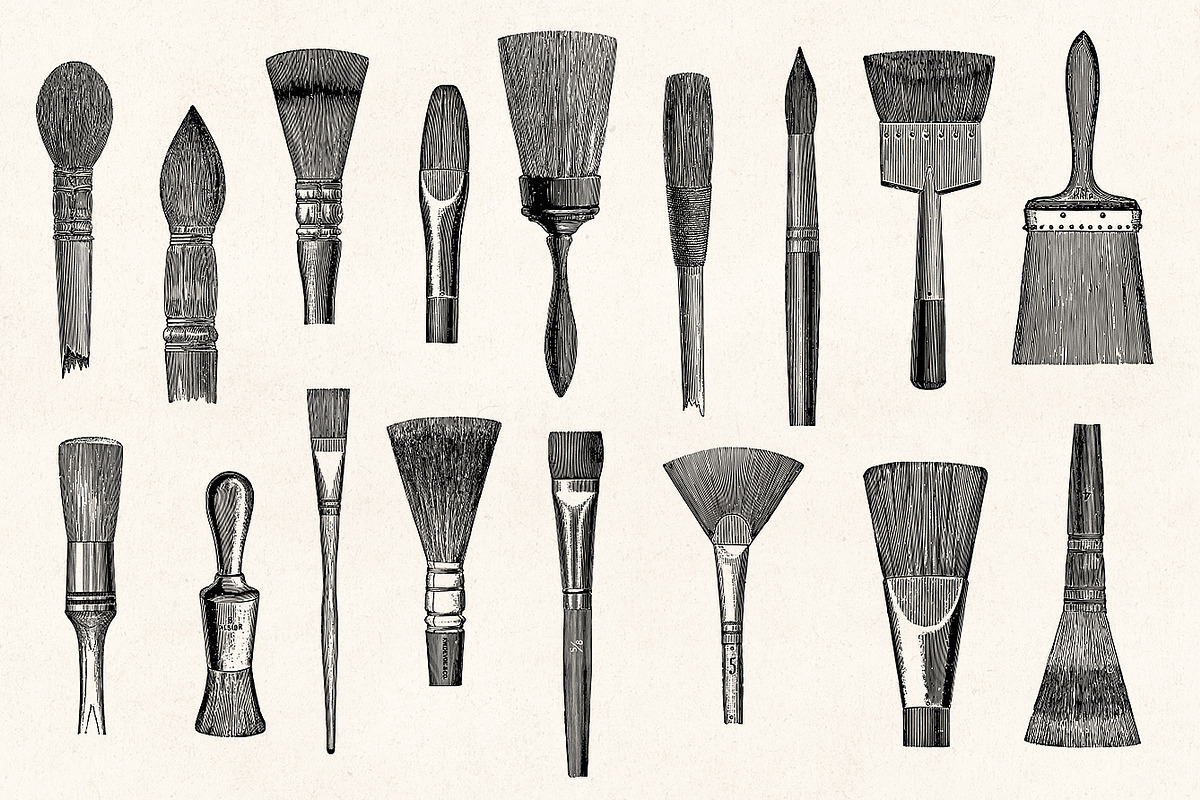 Art Supplies - Vintage Illustrations, an Illustration by Graphic Goods (Photo 4 of 11)