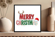 Merry Christmas PNG, Sublimation, an Illustration by Black Bird Studio (Thumbnail 4 of 4)