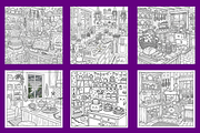 Cozy Kitchen Coloring Pages, a Decorative Illustration by BerryPieArt (Thumbnail 3 of 3)