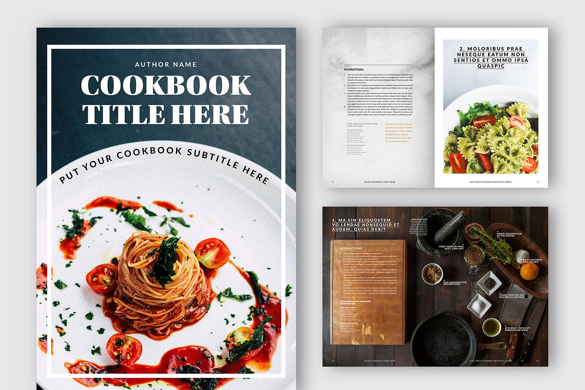 Cookbook / Recipe Book Layout, a Brochure Template by tomsarraipodesign (Photo 1 of 16)