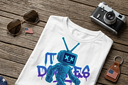 Retro TV Head Robot Walking, a Shirt Mockup by Vector Stall (Thumbnail 2 of 14)