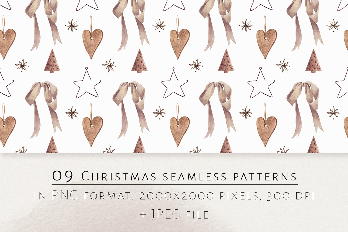 Christmas decor in watercolor, a Decorative Illustration by a_ptichkina (Photo 3 of 7)