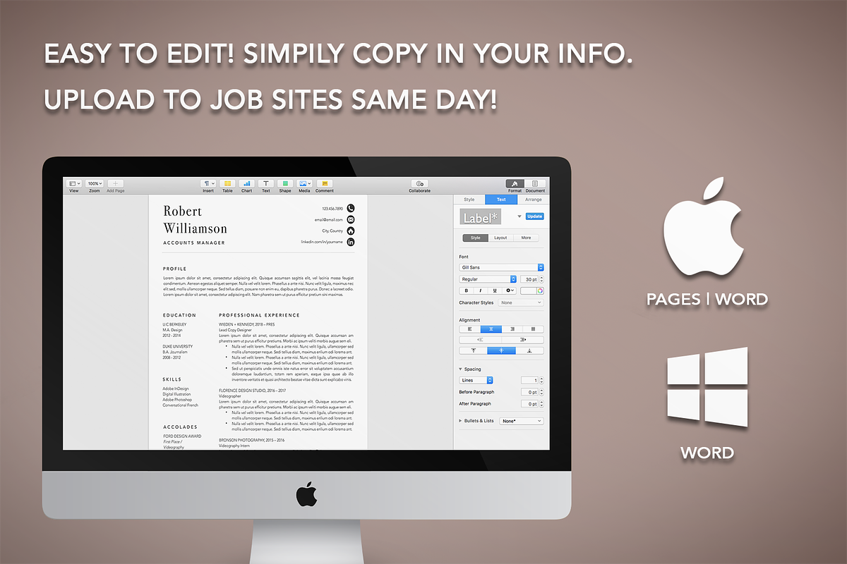 Professional Resume Template, a Resume Template by The Creative Resume (Photo 8 of 8)