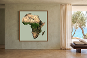 Africa Terrain Relief Map Bundle, an Education Illustration by Eugene Ga (Thumbnail 3 of 4)