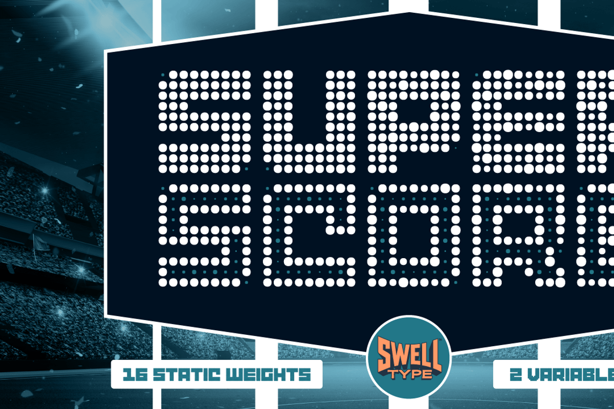 Superscore - variable dot font, a Font by Swell Type (Photo 1 of 7)