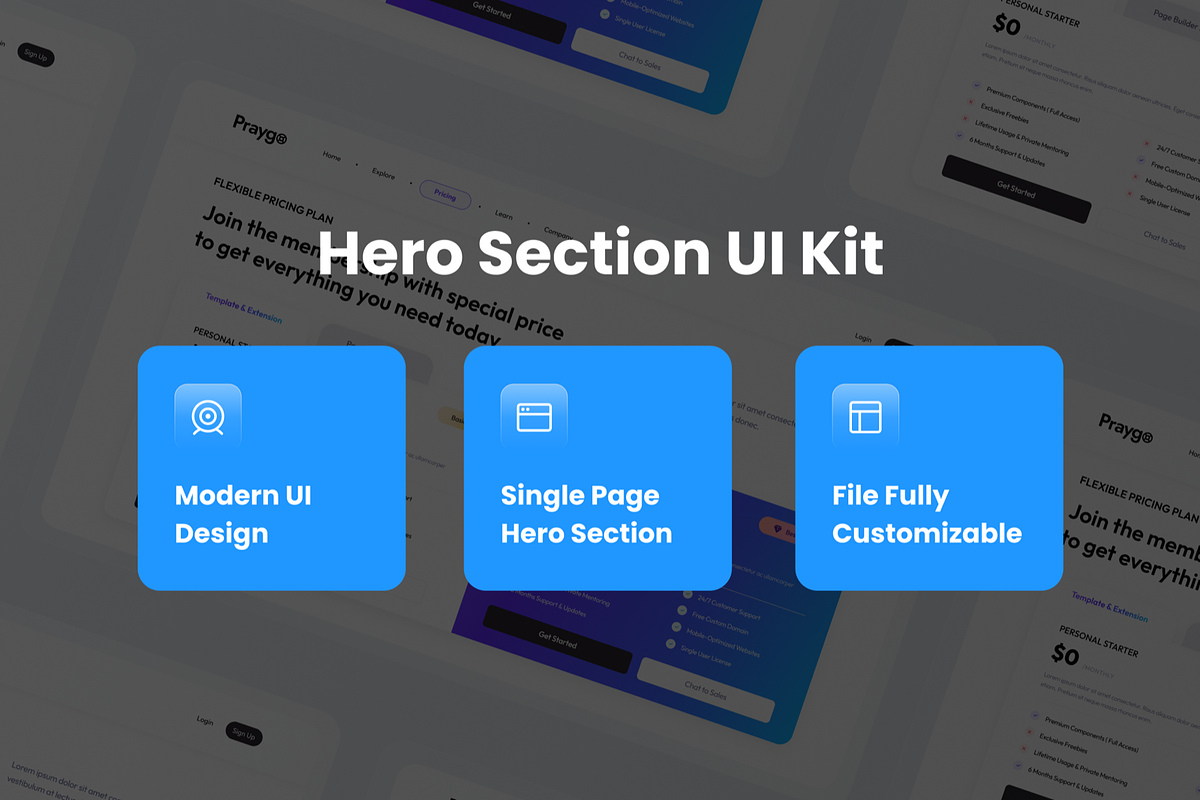 Praygo - Pricing Table Section, a Templates & Theme by SquidPixey (Photo 3 of 3)