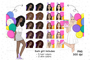 Birthday Girl Clipart, an Illustration by GlamArtZhanna (Thumbnail 3 of 4)