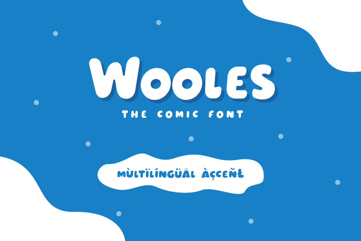 Wooles - Display Cartoon Font, a Font by Mightyfire (Photo 1 of 3)