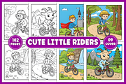 Little Riders Coloring Pages for Kid, a Decorative Illustration by Design Station (Thumbnail 1 of 4)