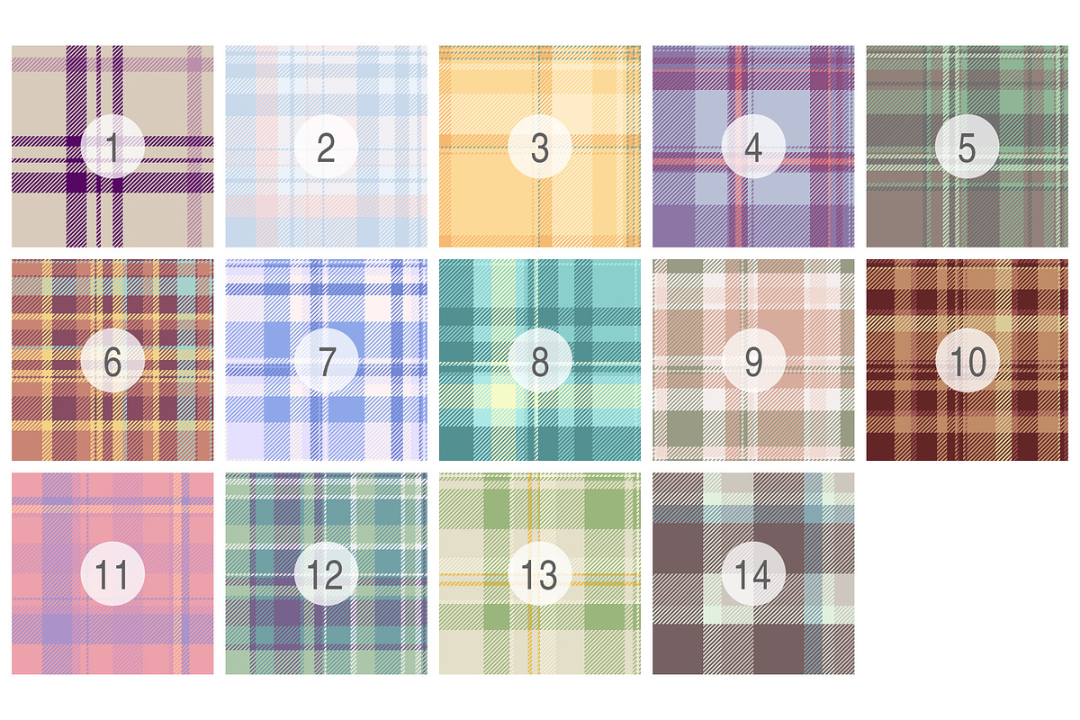 #228 Retro Fabric Patterns, a Pattern Graphic by Plaid4You (Photo 2 of 5)