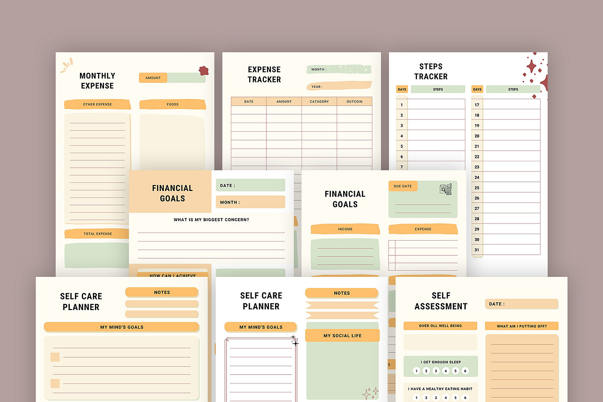 Ultimate Planner Bundle Pack Vol.42, a Stationery Template by Amit Debnath
