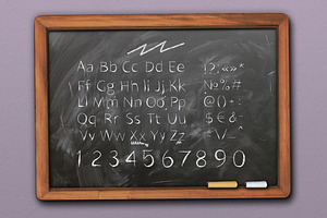 font. a piece of chalk, a Symbol Font by Chikovnaya