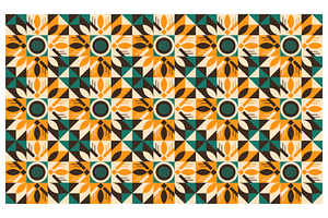 Abstract Geometric Floral Repeat, a Pattern Graphic by Creative Backgrounds