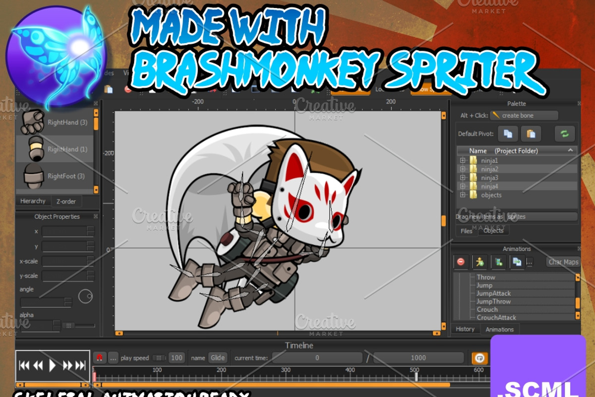 The Ninja - Game Sprites, an Illustration by pzUH (Photo 3 of 5)