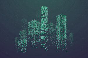 Particles City Skyline