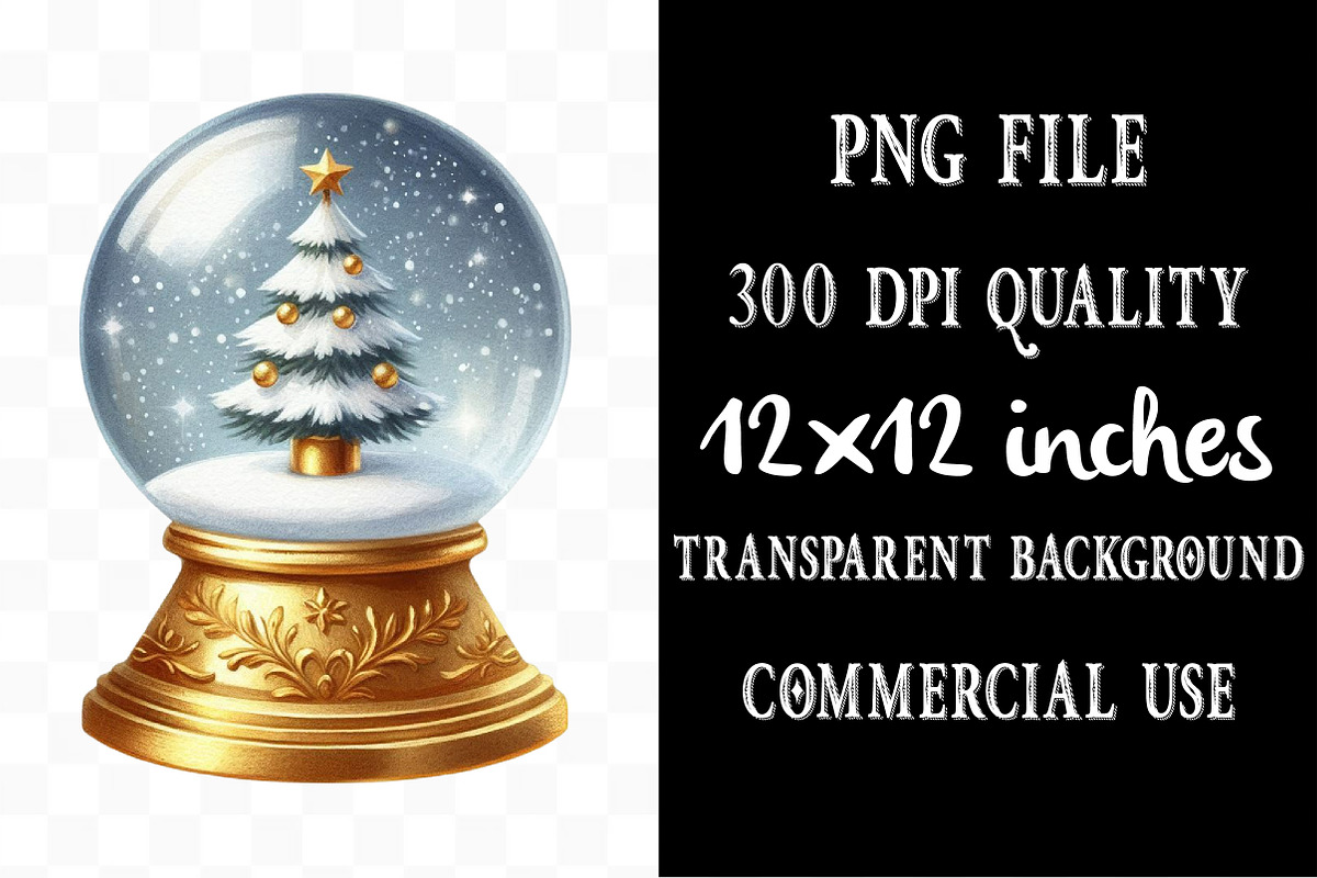 White & Gold Christmas Clipart, an Illustration by Designking (Photo 4 of 4)
