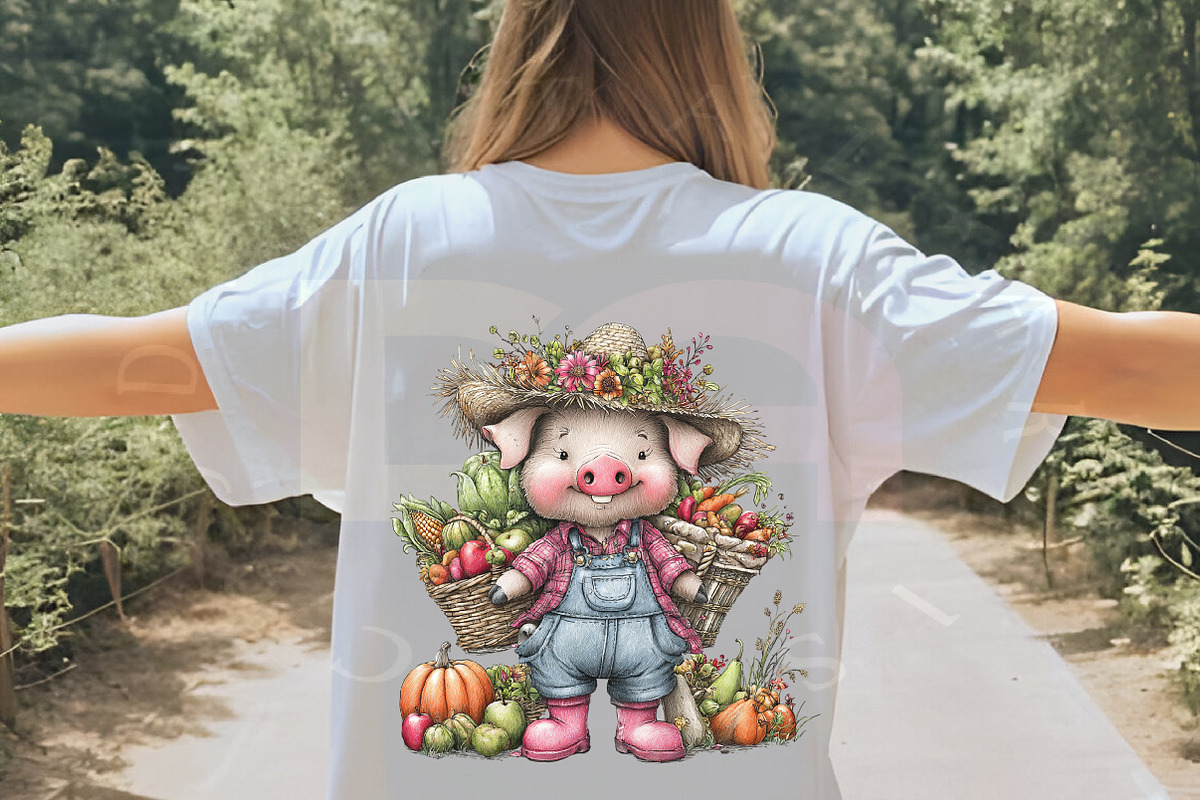 Cute Autumn Pig Clipart Bundle, a Transportation Illustration by Digital Artistic99 (Photo 6 of 9)