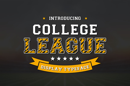 College League Font - Display Font, a Font by GlitzyGrapix